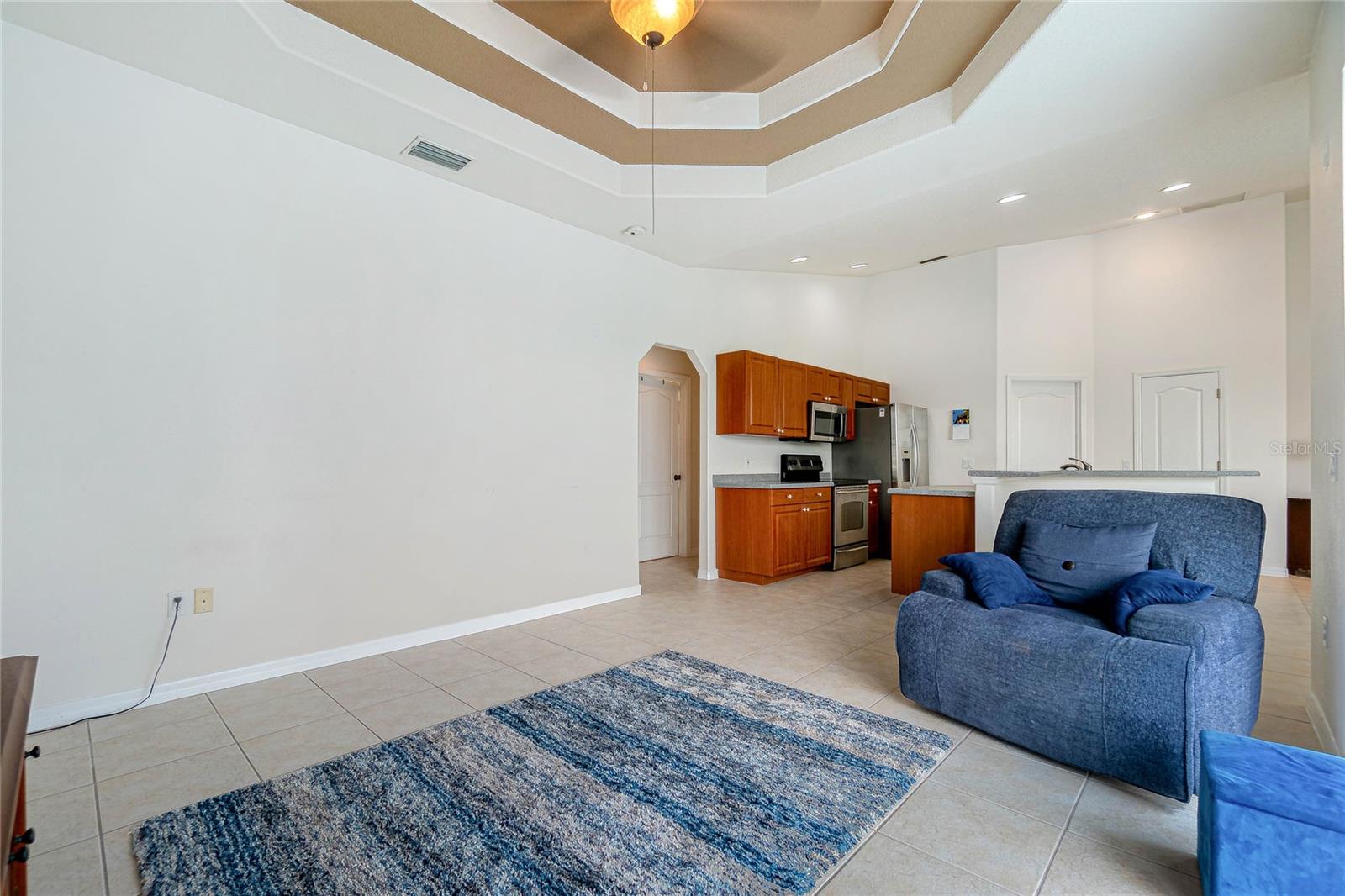Family room looking toward the guest wing