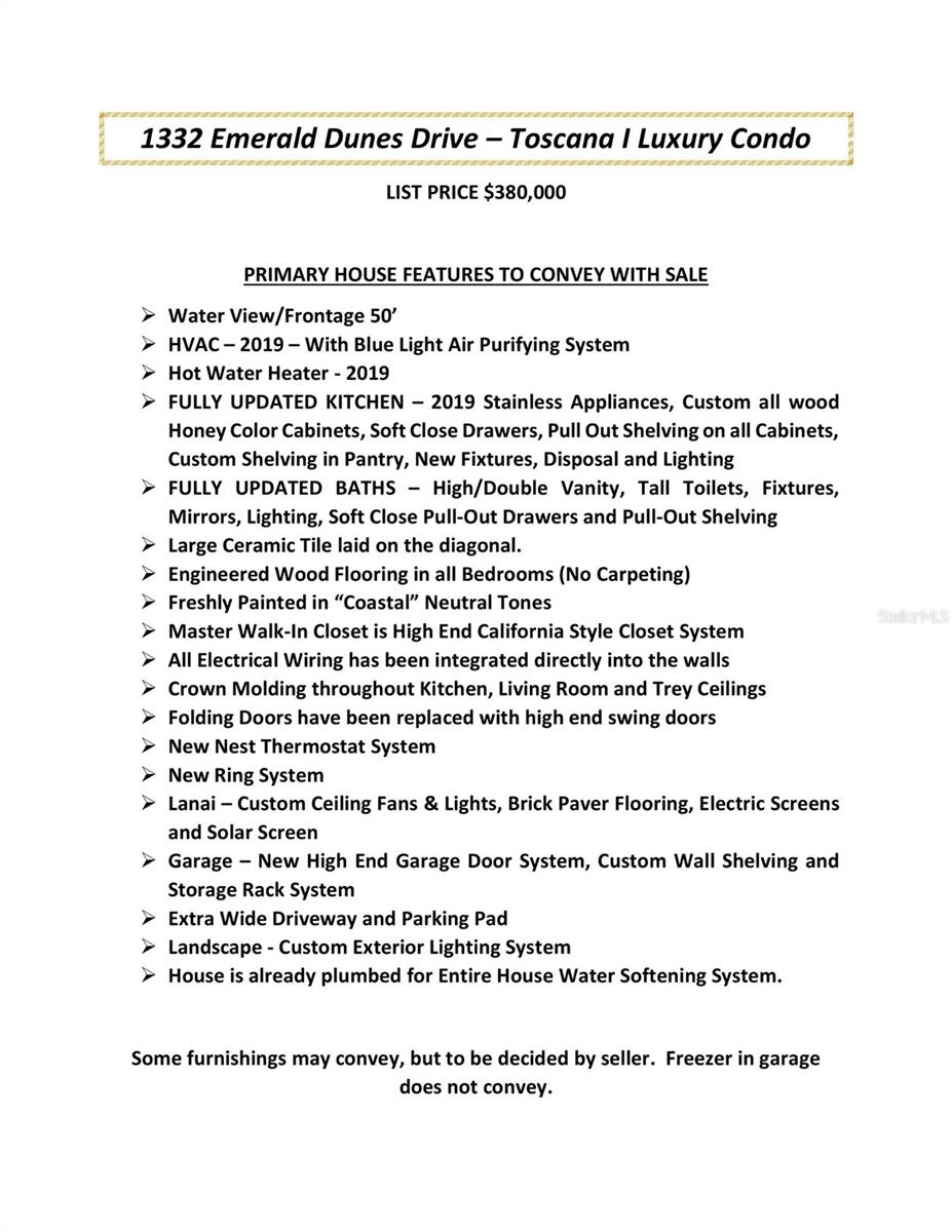 Just a few of the many updated features of this condo!