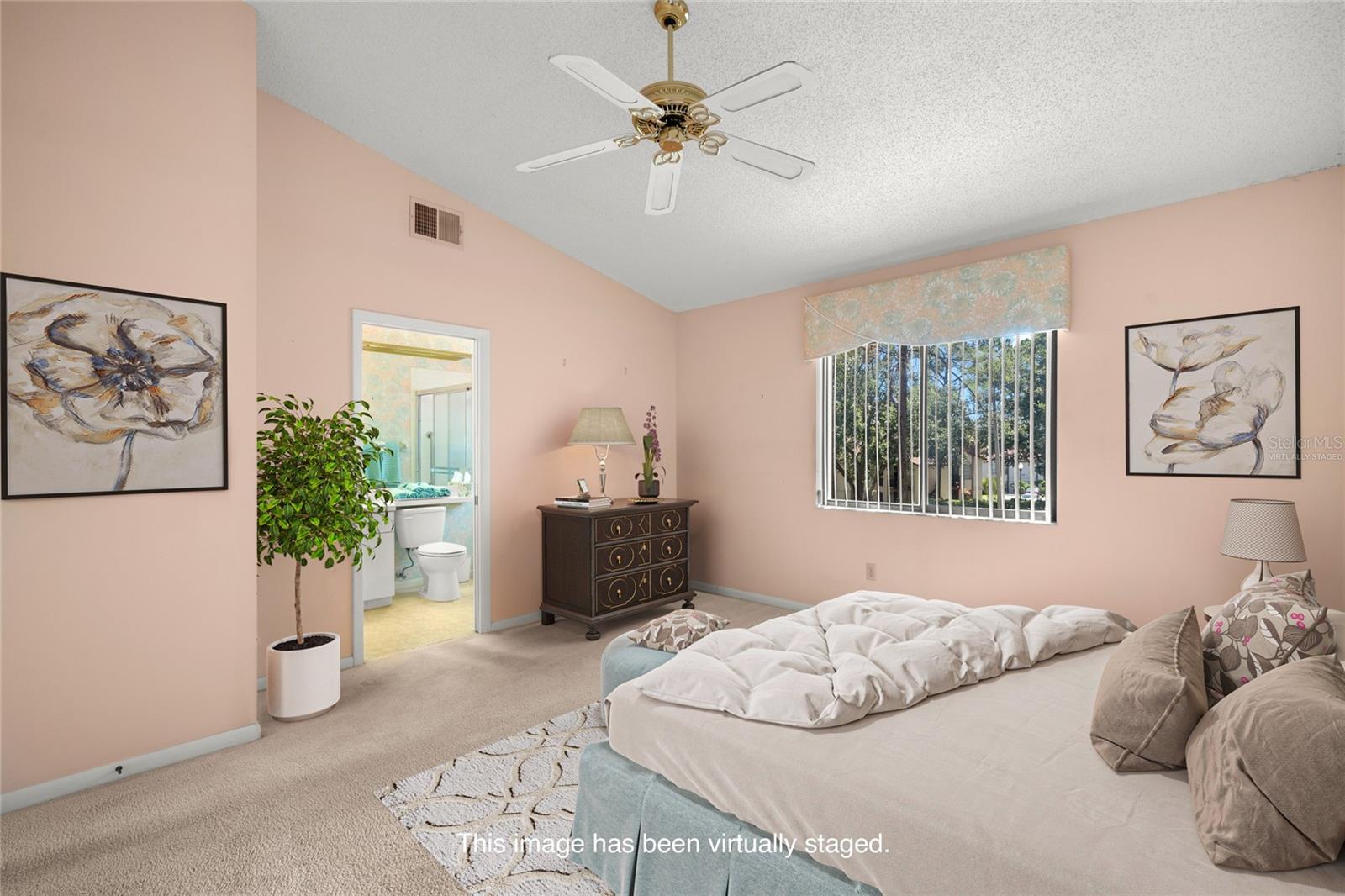 Master bedroom virtually staged
