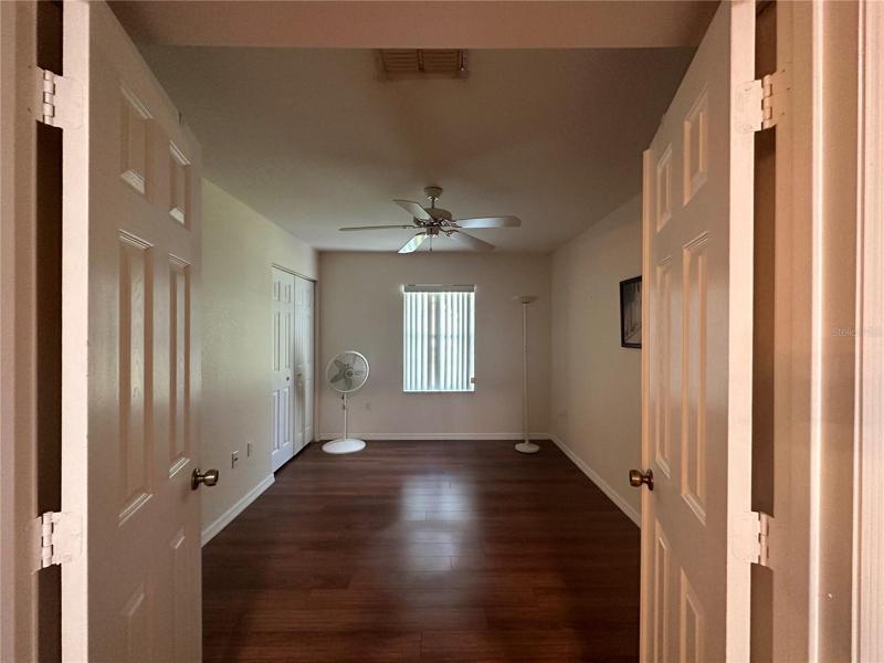 Bedroom 2 has double door entry