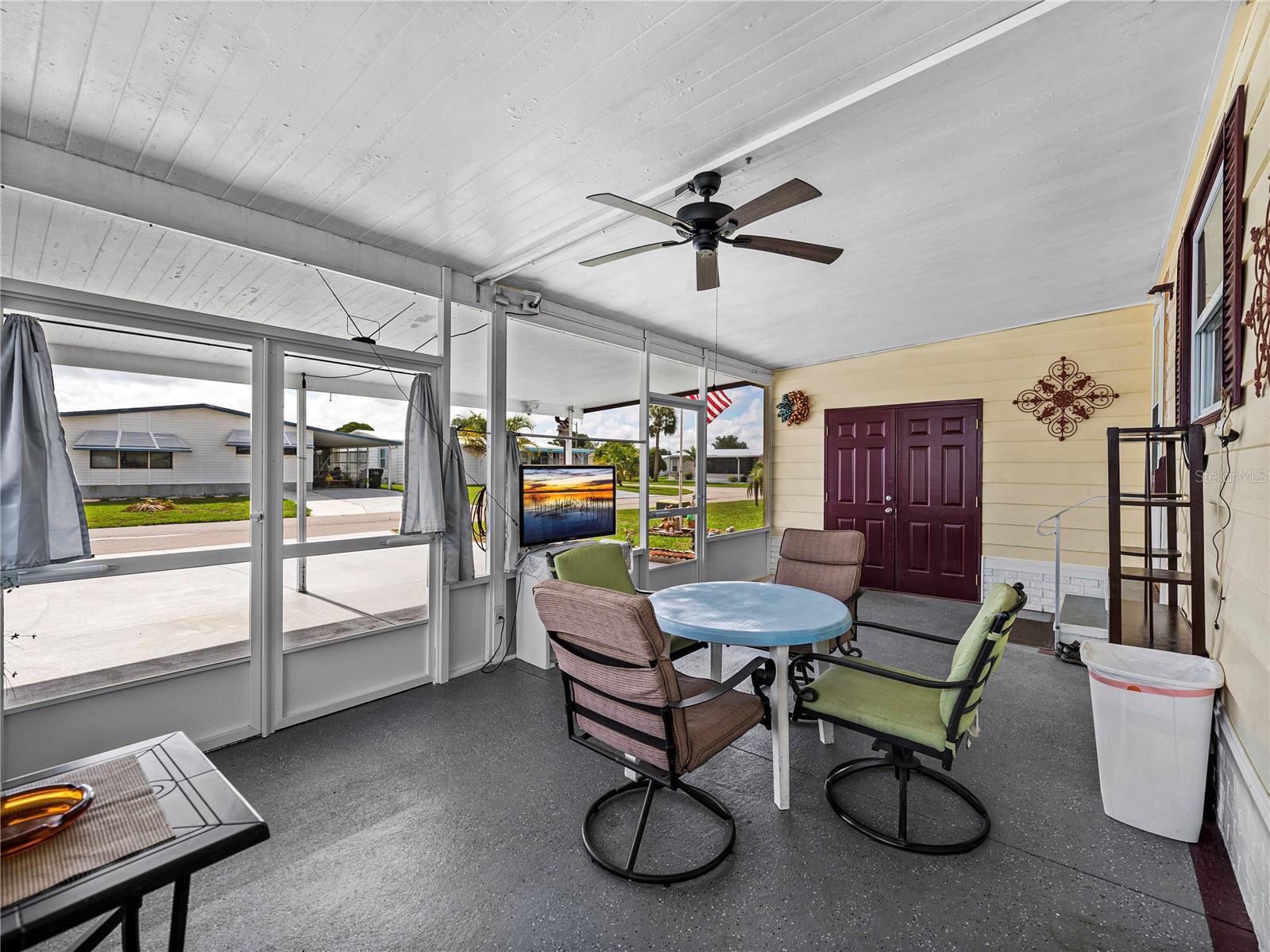 porch w large A/C storage room/workshop