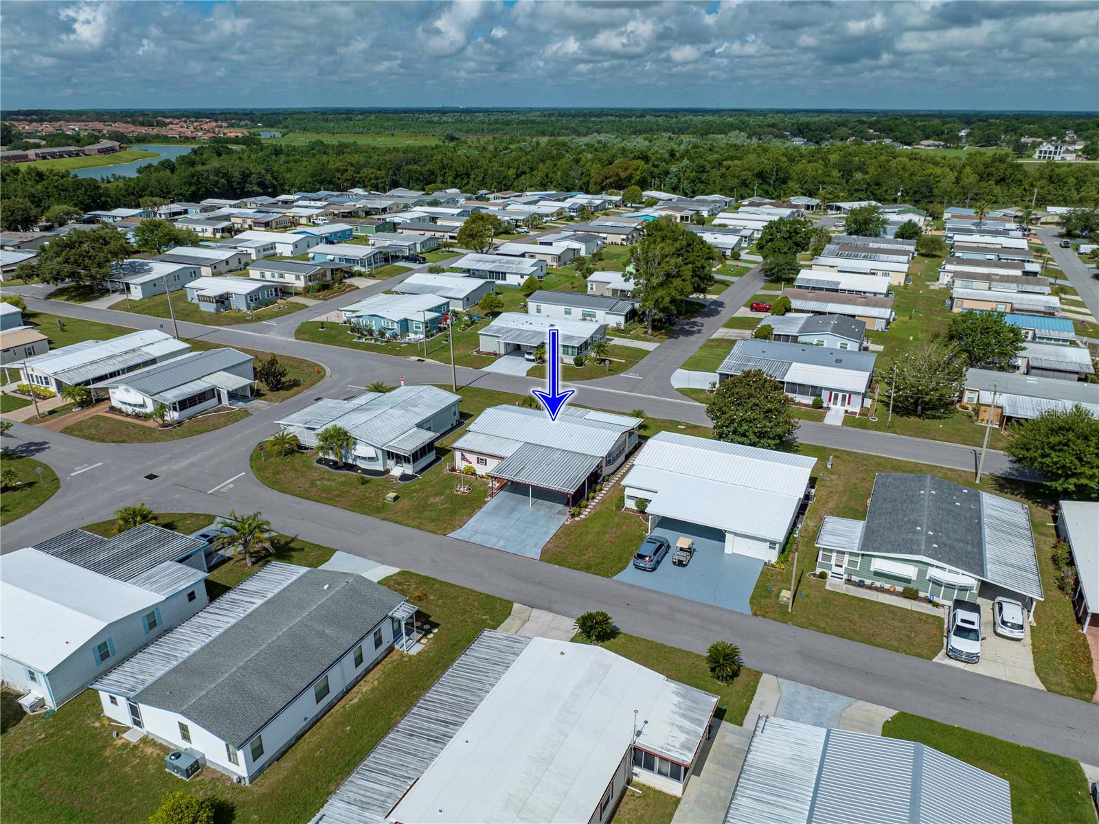 aerial view. Easy in and out of community