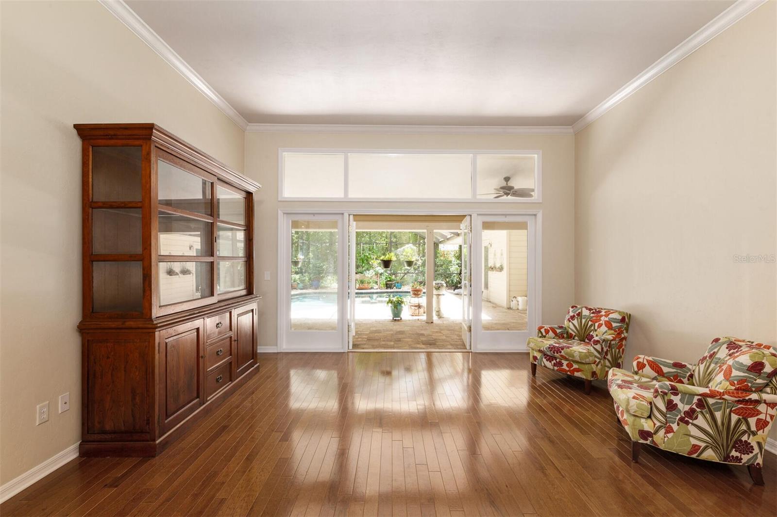 Living Room with Pool Access
