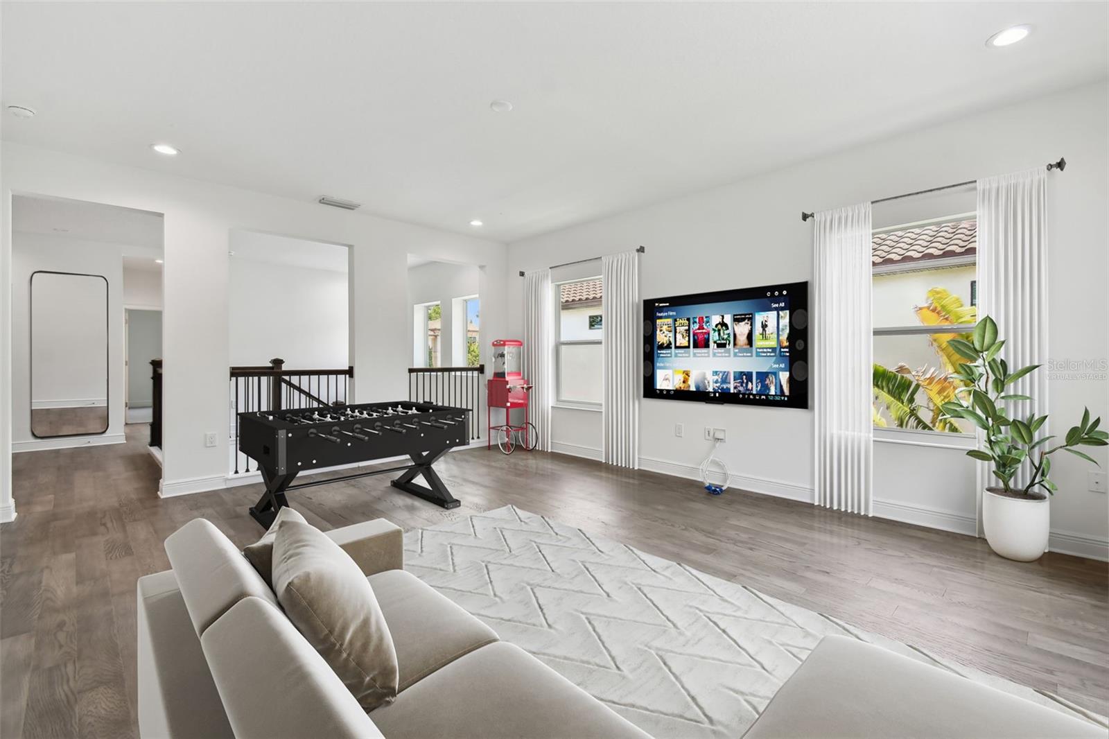 Media Room-virtually staged