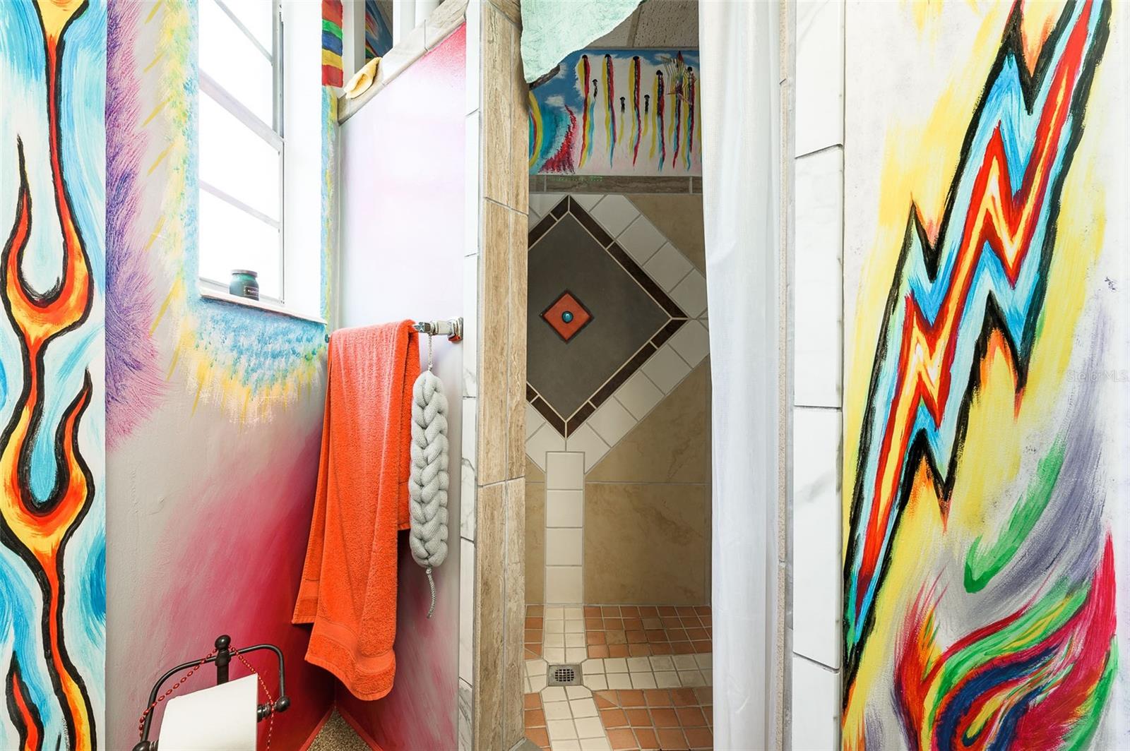 North side bathroom with shower