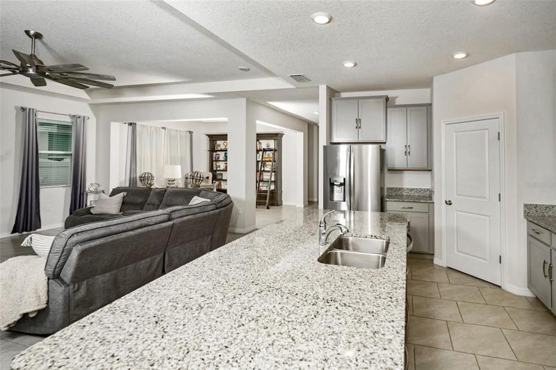 Kitchen view to family room.