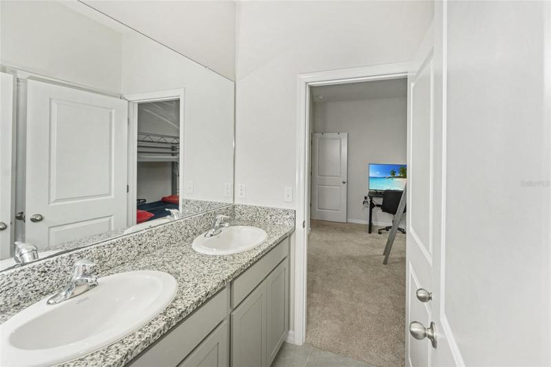 Jack and Jill Bathroom looking into bathroom #2