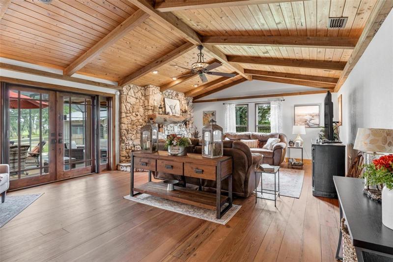 Family Room with Doors leading to Lanai Area