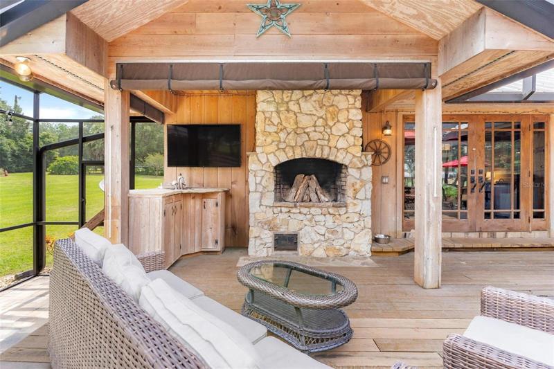 Lanai Area with Fireplace