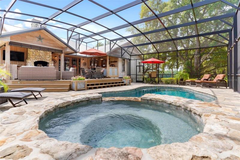 Pool Area with Hot Tub