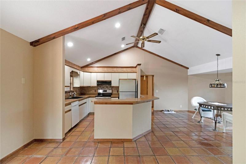 Kitchen and Dining Room view from Sitting Room