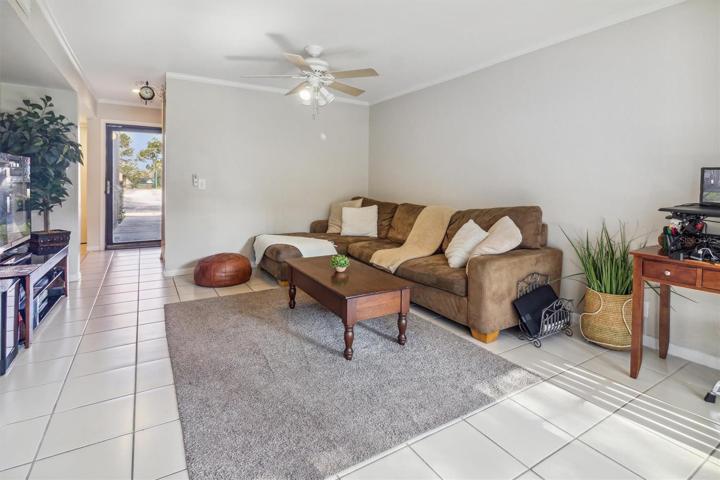 Living Room with tile flooring