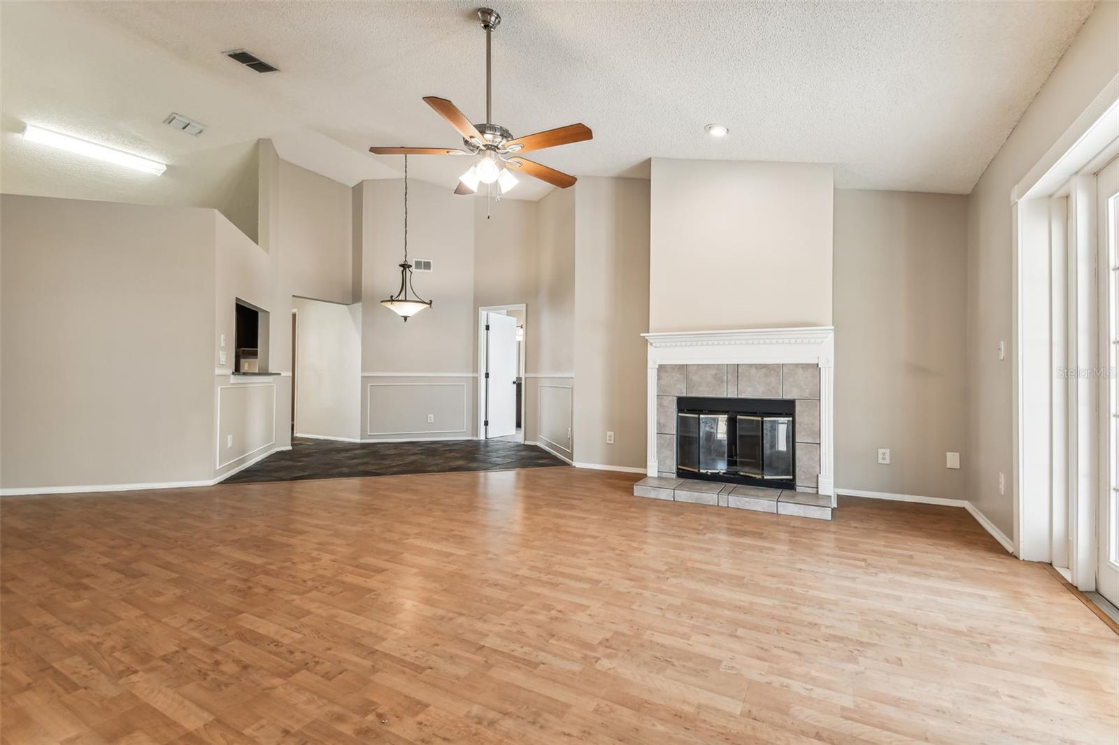 Living room/ dining room combo.