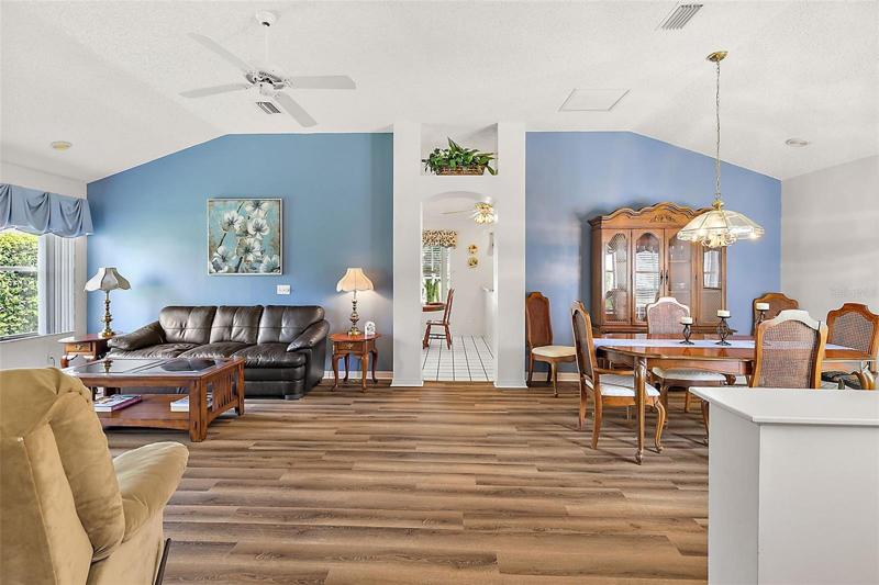 Living & dining area combination