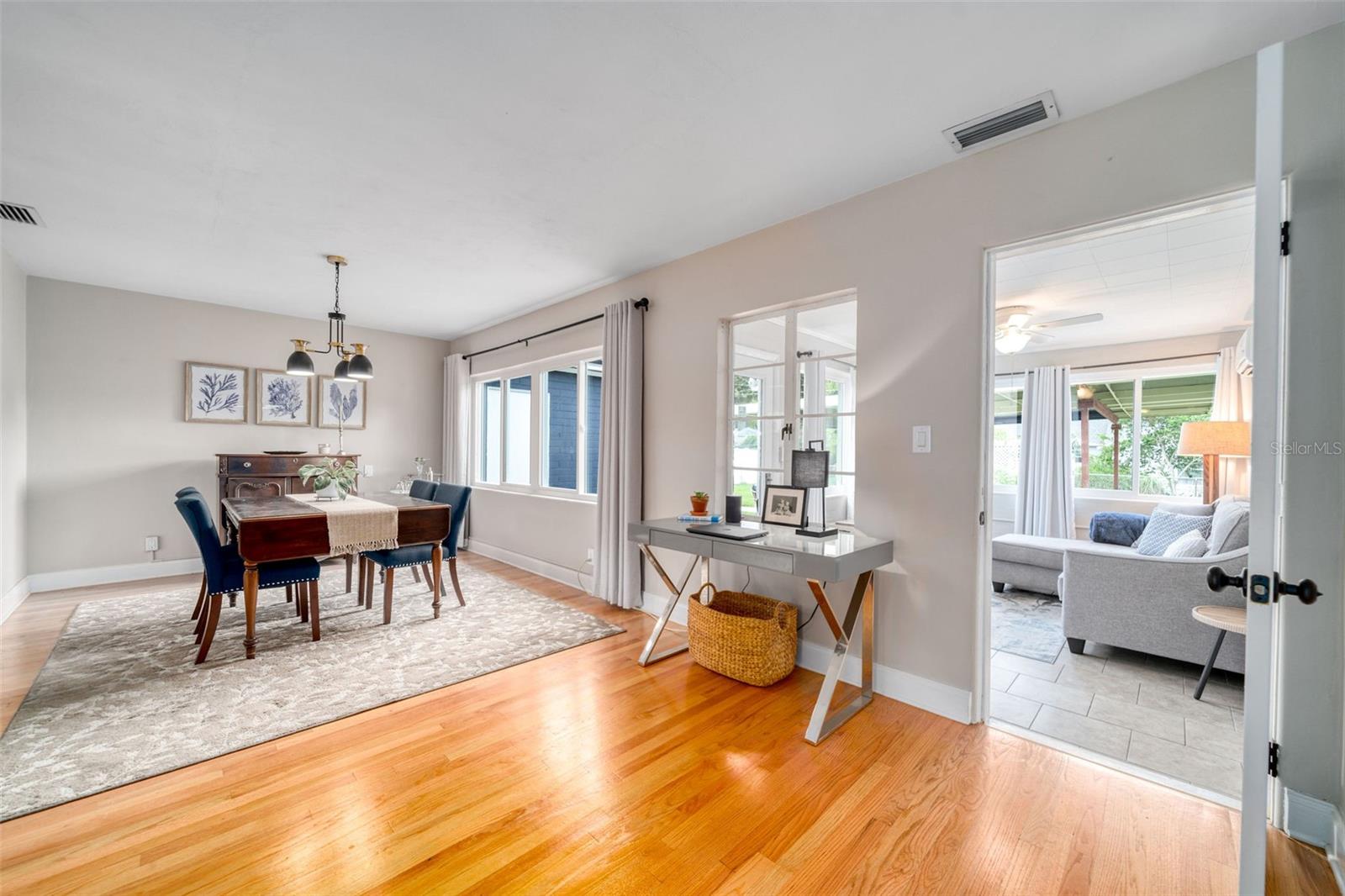 Entry Door to Sun room Open