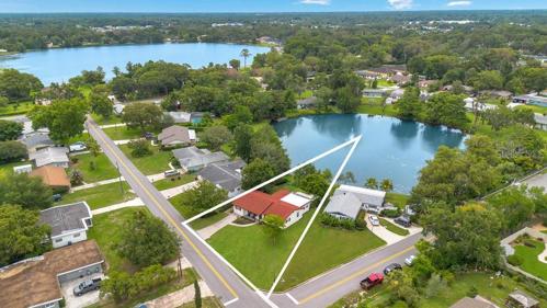 Lake life in Longwood! Property lines meet at the center of Lake Jane. Property lines shown are approximate.