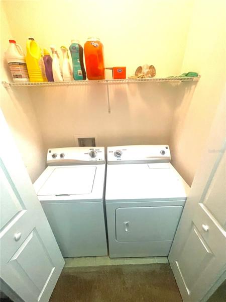 Laundry closet upstairs