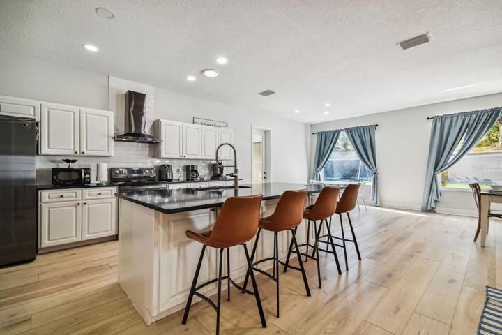 Open floor plan with a beautiful kitchen