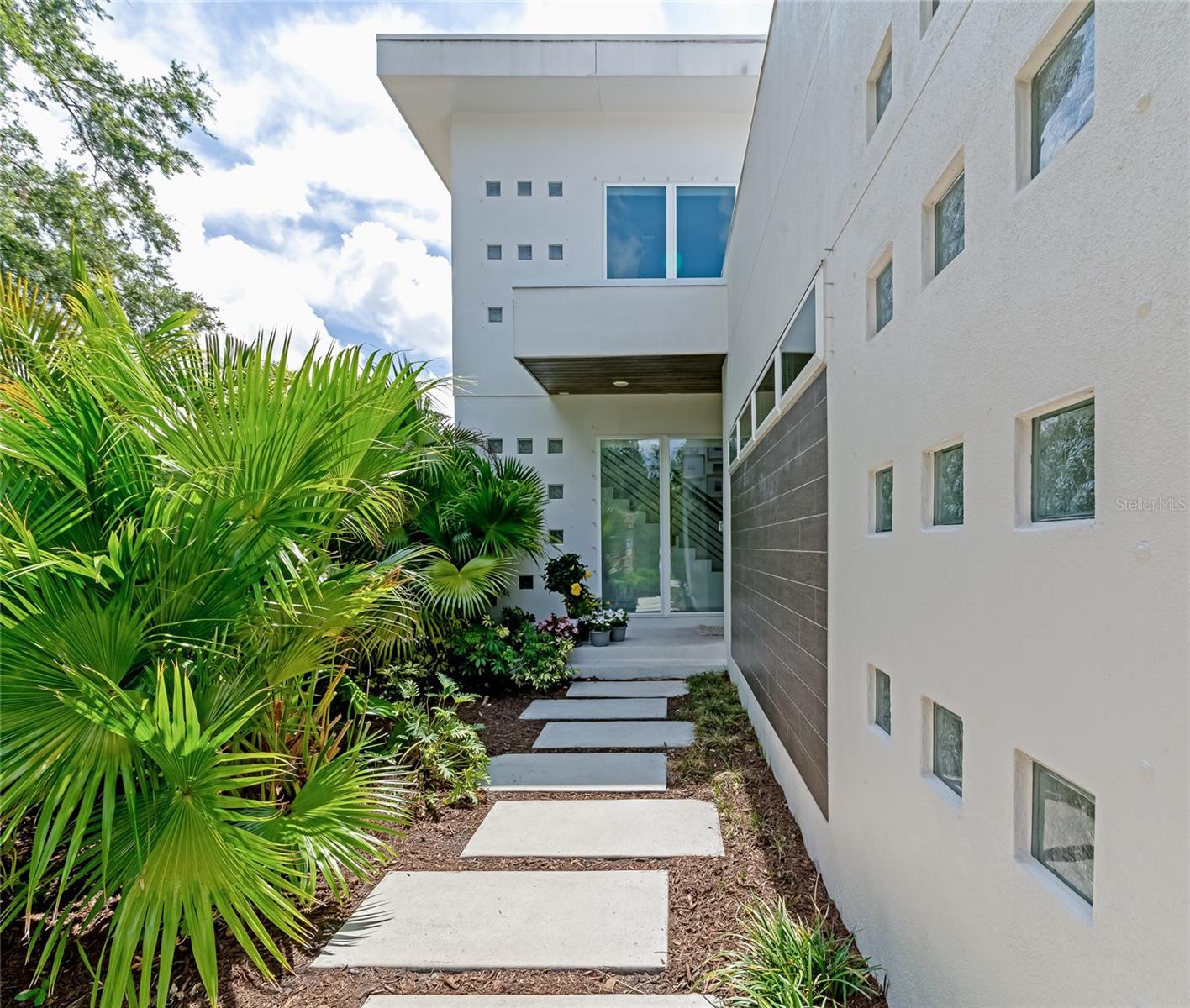 Walk way to front door