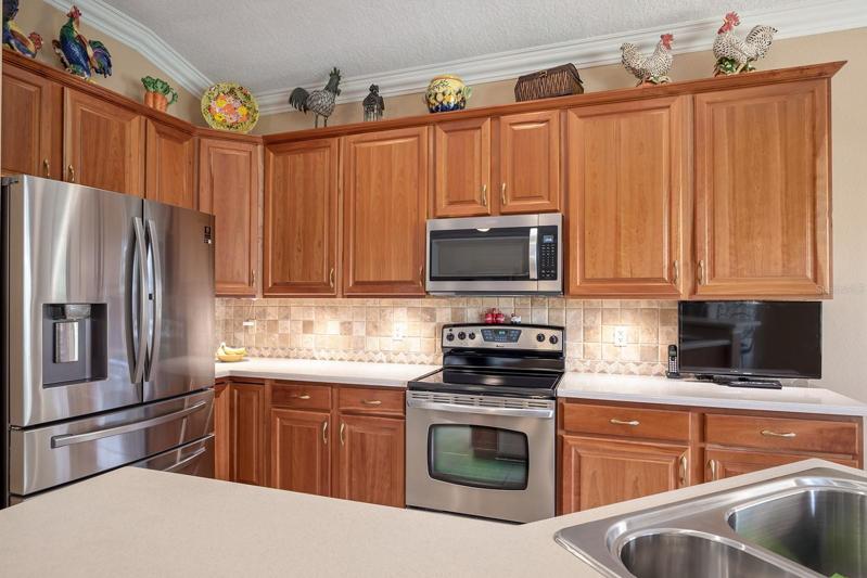 Newer Stainless Steel Appliances in Kitchen