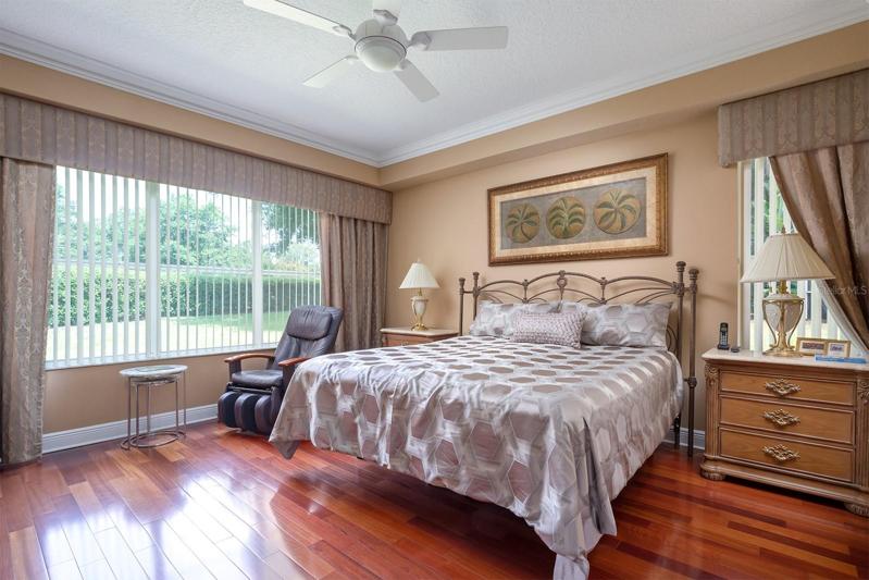 Master Bedroom with view of Backyard
