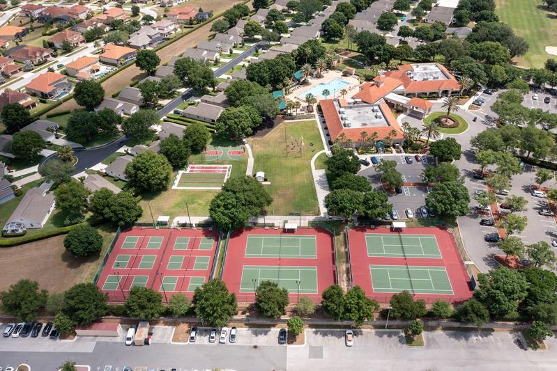 Aerial View of Tennis Courts and Pickle Ball