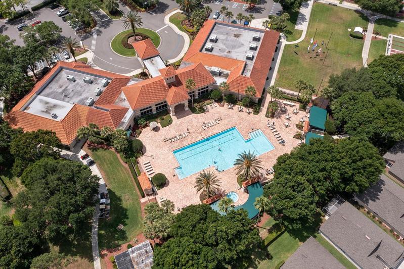 Aerial view of Lap Pool and Hot Tub