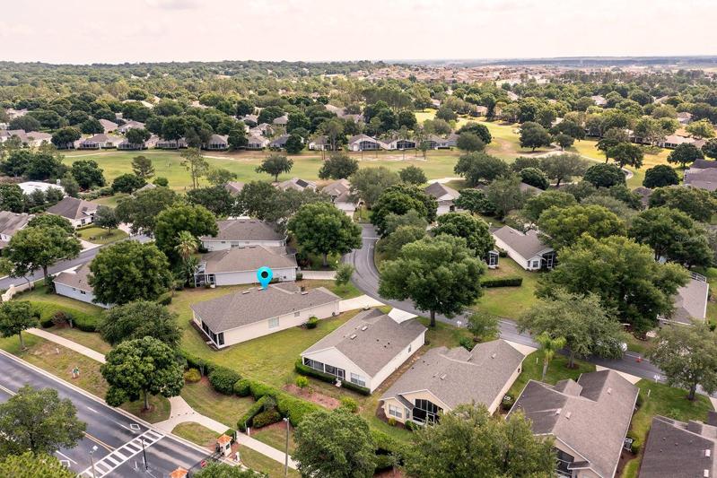 Aerial view of home on an oversized lot