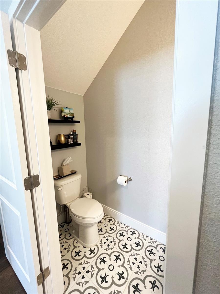 First floor powder room