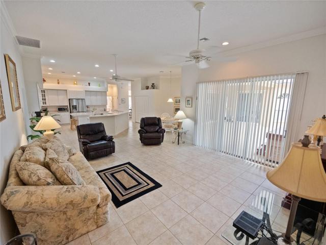 Family room with sliding glass doors to the wonderful, screened back porch.