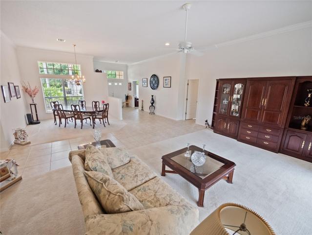 Dining and Living Room overlooking the screened back porch