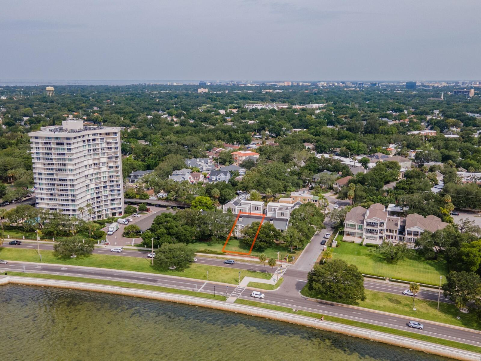 Ariel view location of Bayshore Frontage