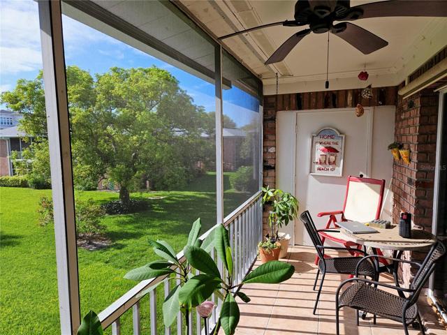 Private Balcony Overlooks Garden Courtyard Area