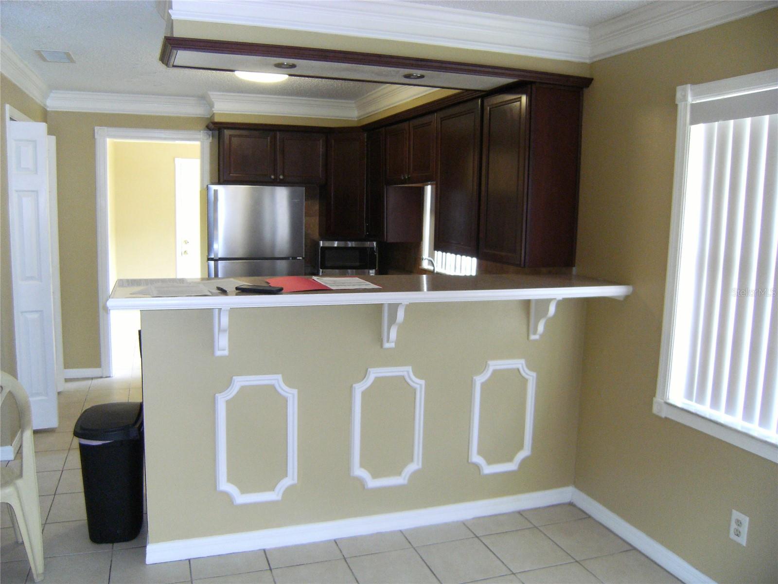 Kitchen bar from great room