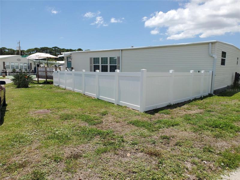 Side with fence