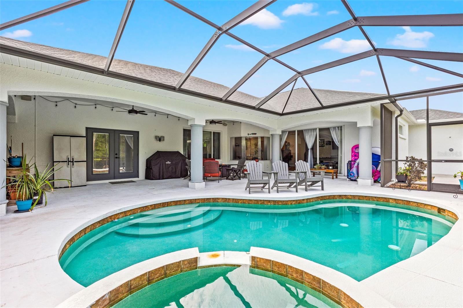 Lounge in your heated saltwater pool!
