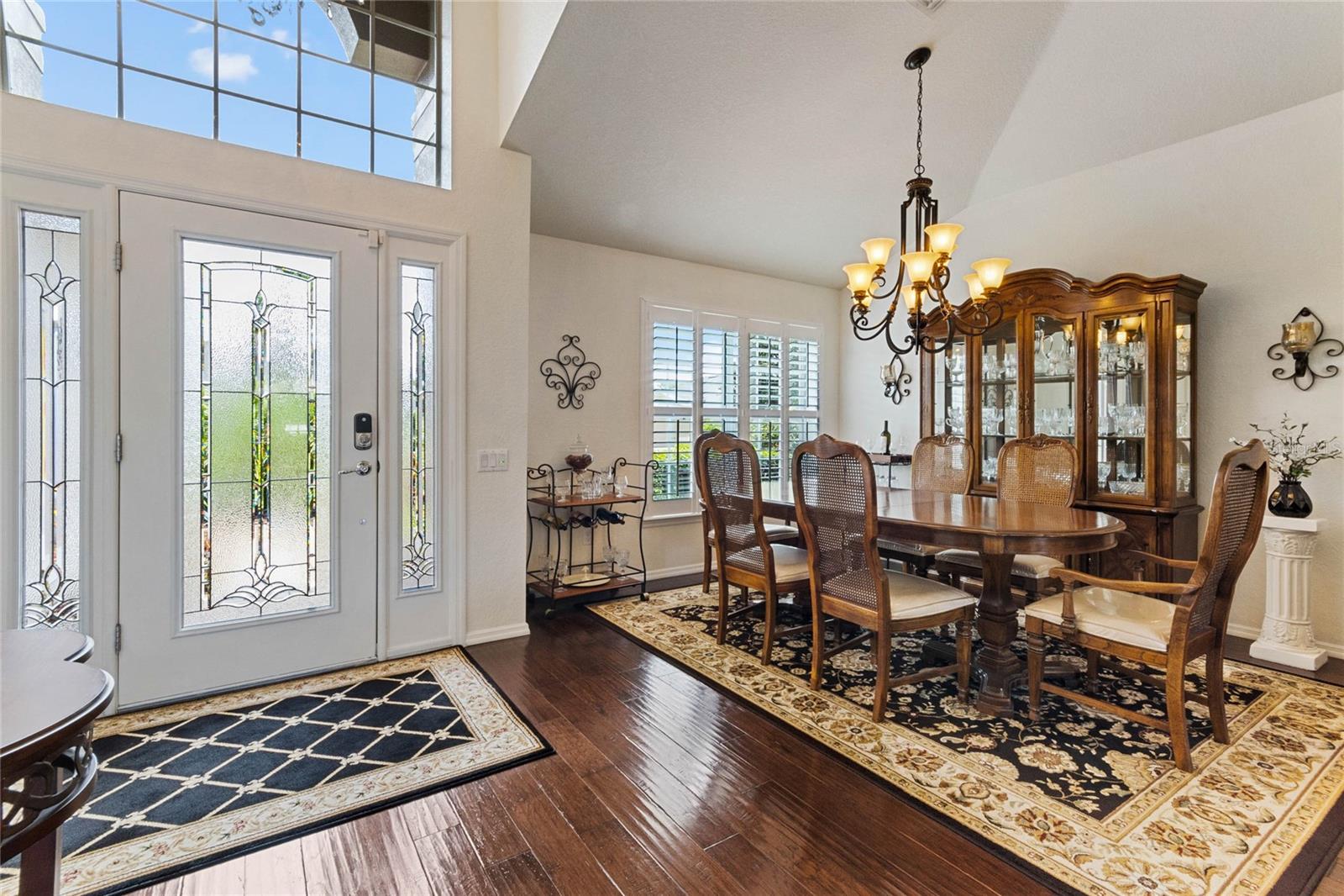 front entry/dining room area