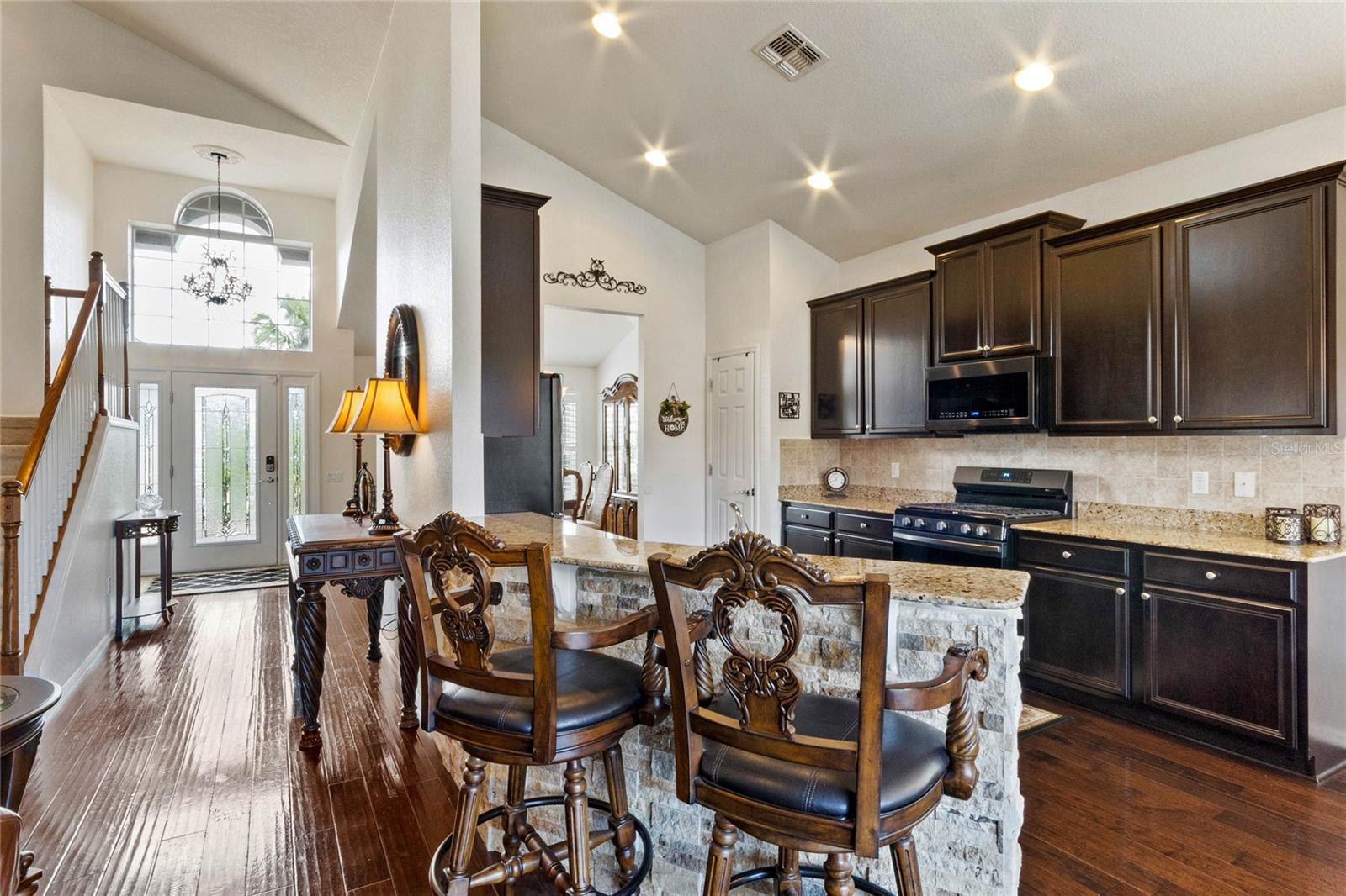 front entry kitchen area