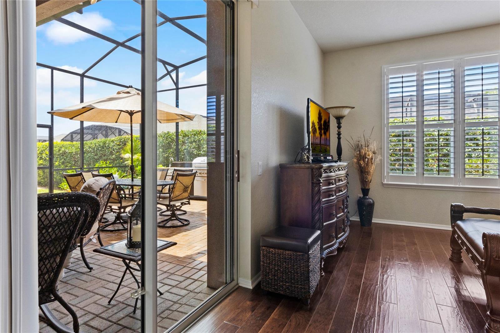 patio entry from master bedroom