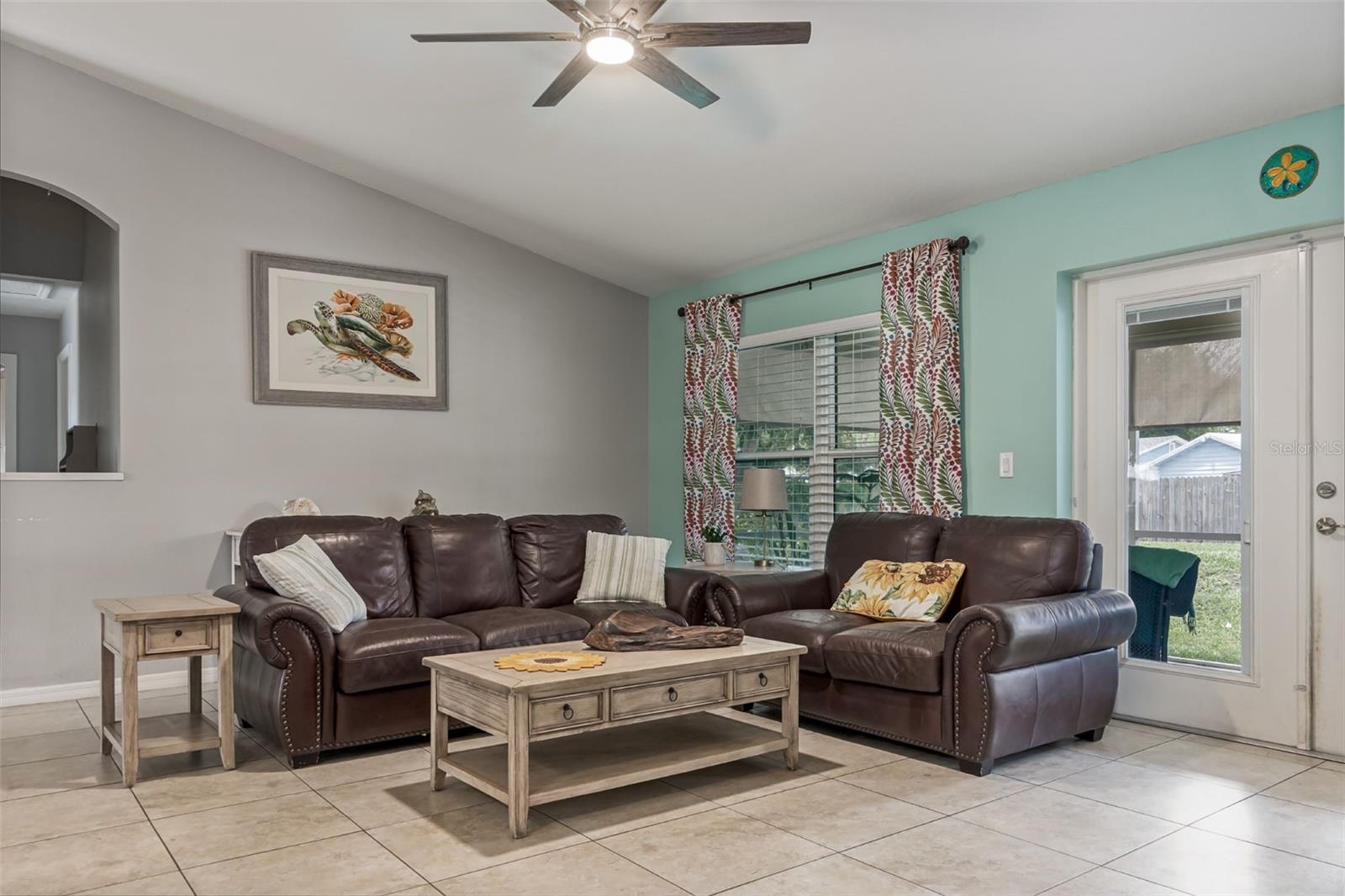 French Doors Lead to Back Porch