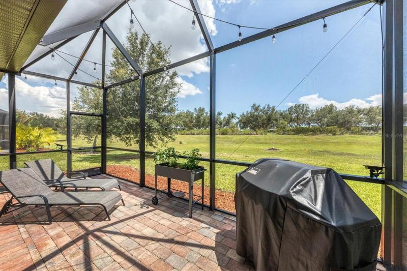 Extended screened lanai with grill included