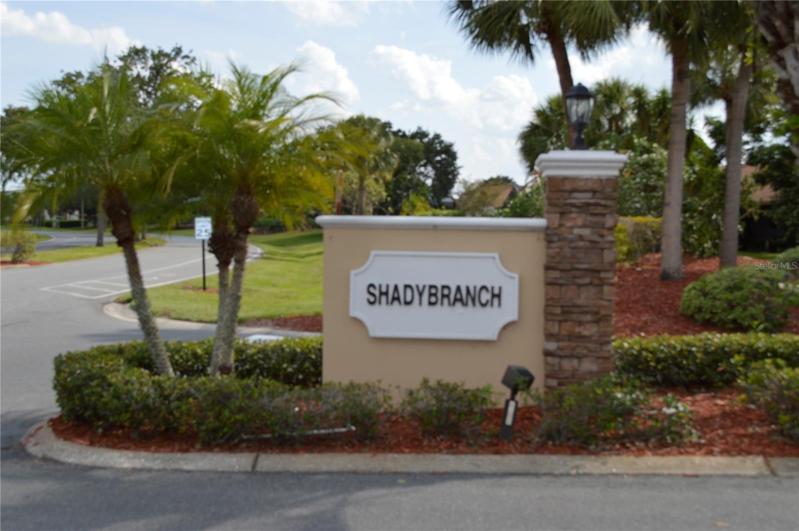 Entrance to the subdivision.