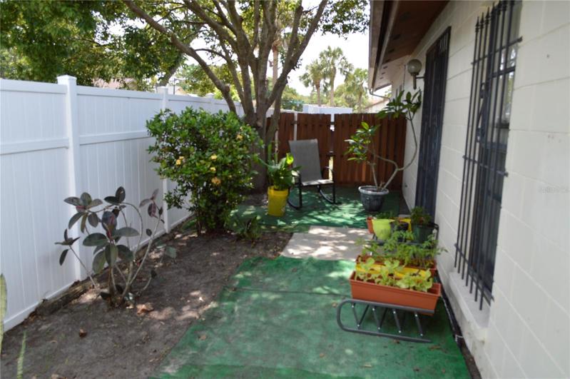 Side patio.