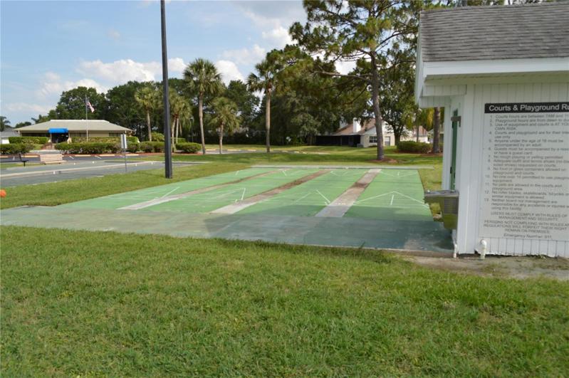 Shuffleboard courts.