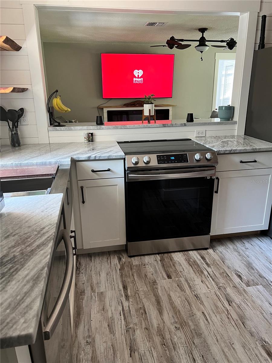 Kitchen with Pass Through To Living Room