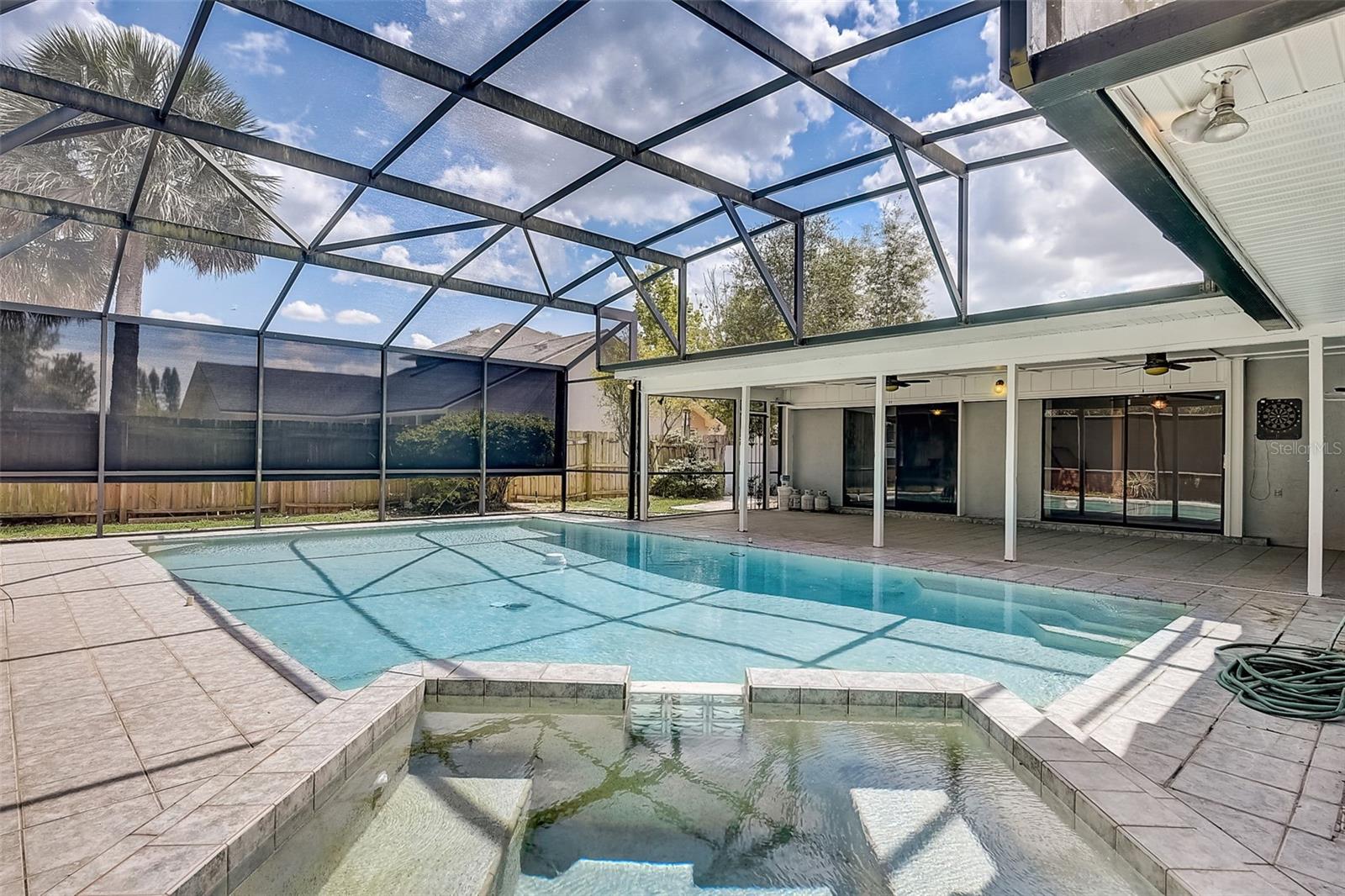 Fully Enclosed Pool Deck &amp; Large Pool
