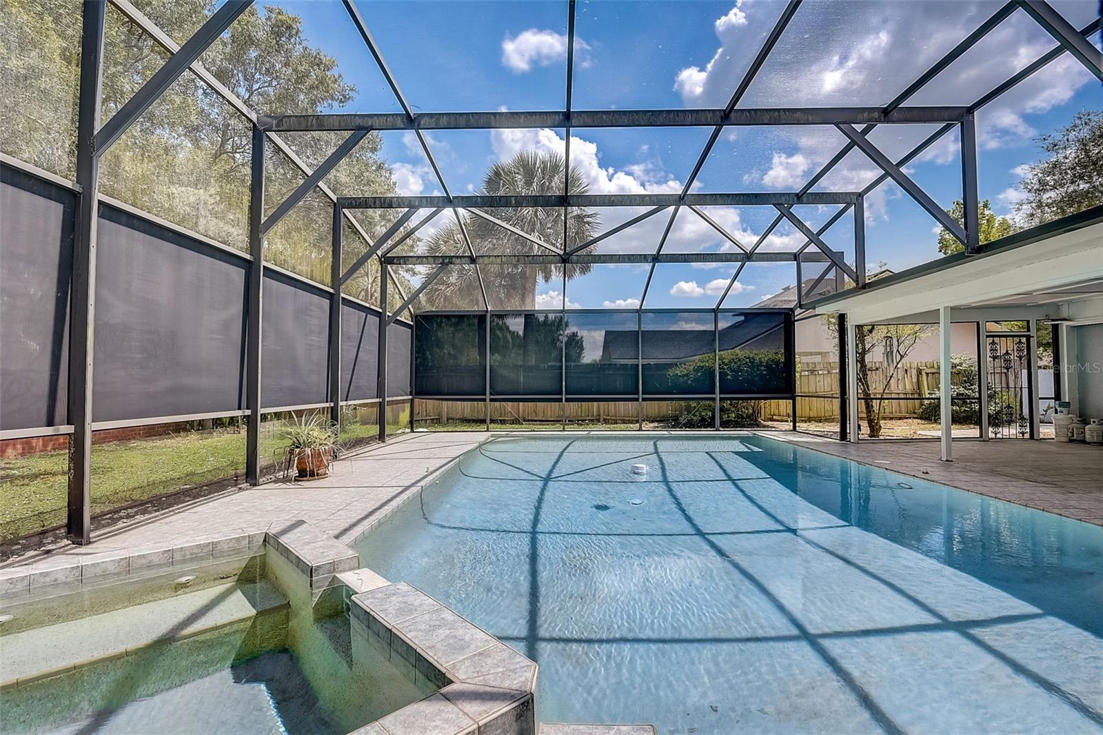 Fully Enclosed Pool Deck &amp; Large Pool