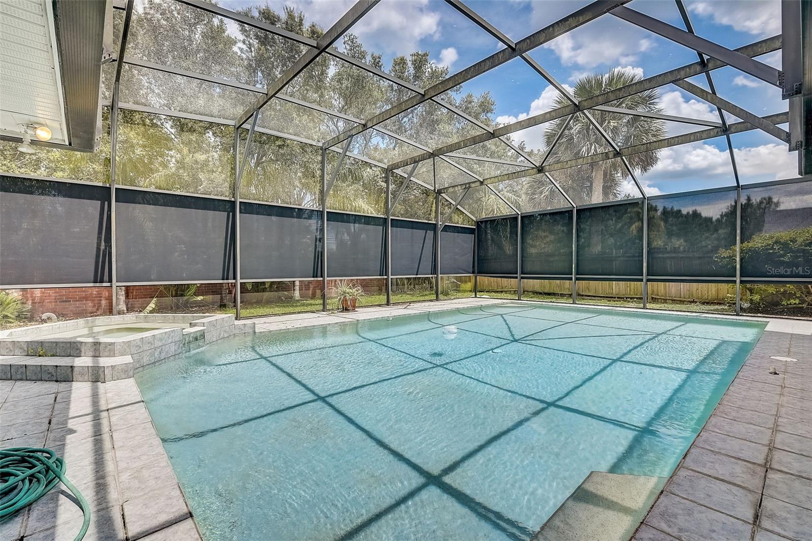 Fully Enclosed Pool Deck &amp; Large Pool
