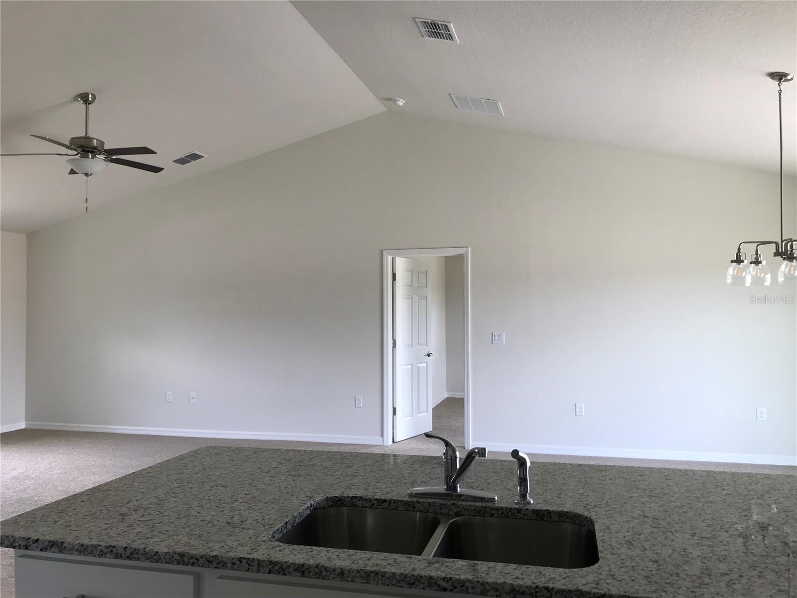 great room and dining room off kitchen