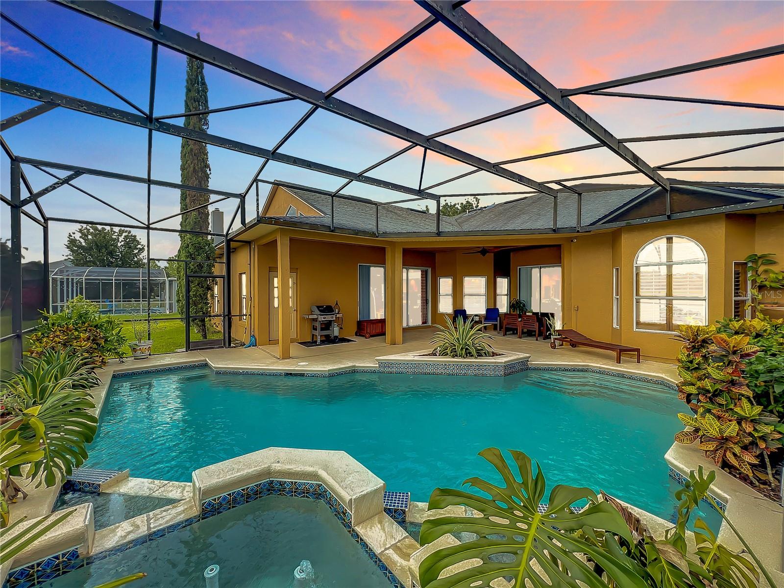 Back of home pool side